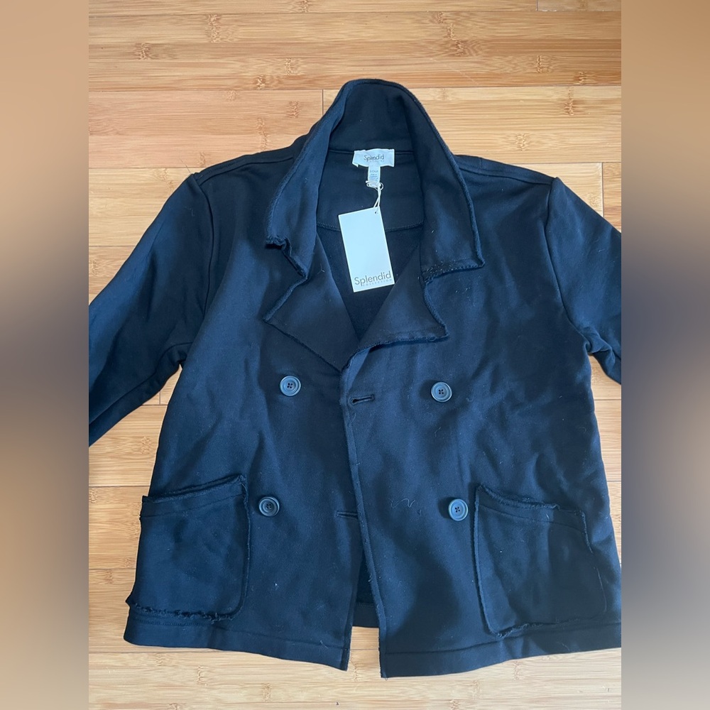 Splendid Women’s Black Double-Breasted Jacket